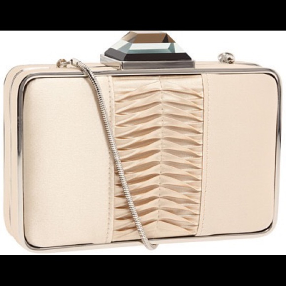 Franchi silk grey clutch